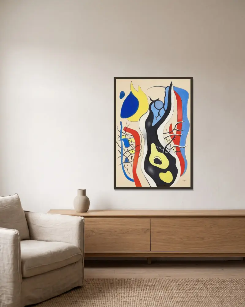 Racine av Fernand Léger inramad på en vägg