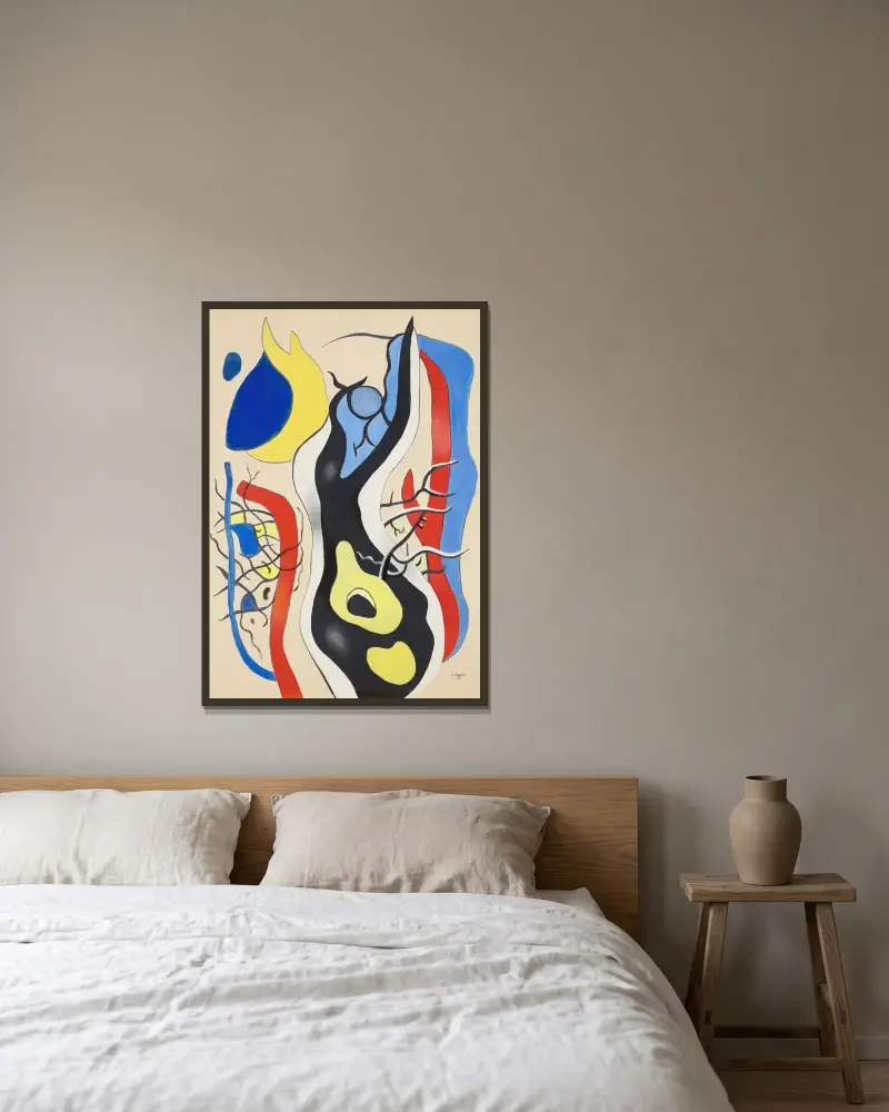 Racine av Fernand Léger inramad på en vägg