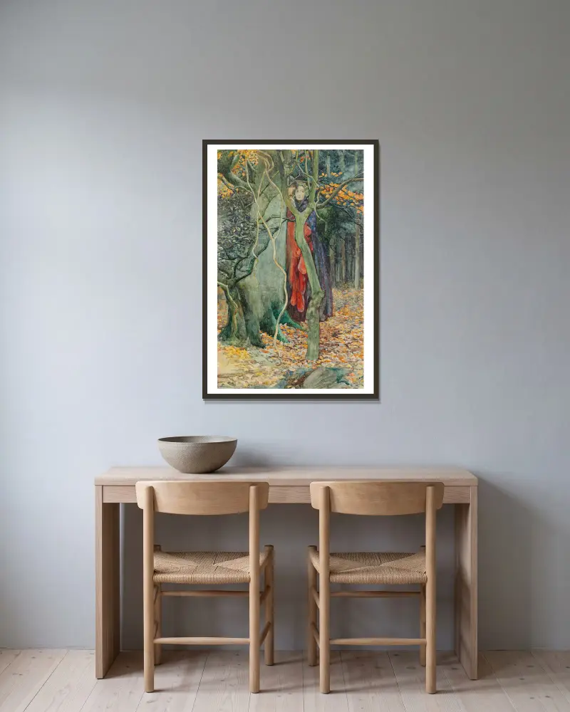 The secret av Eleanor Fortescue-Brickdale inramad på en vägg