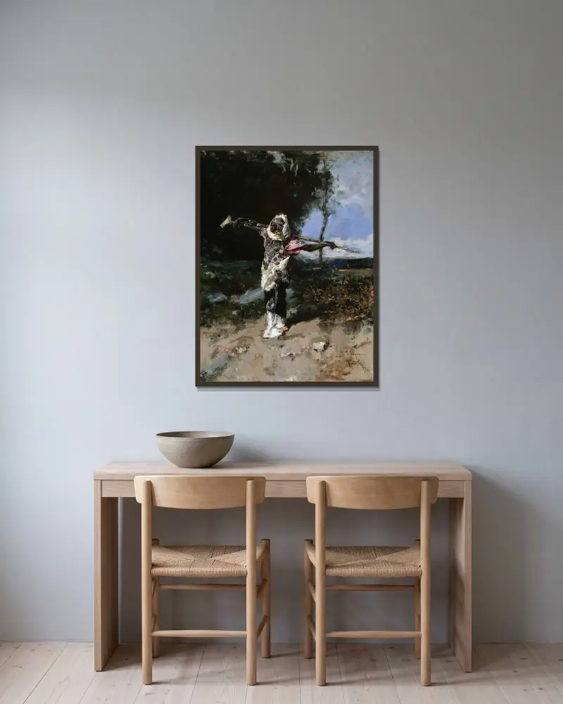 Afrikanischer Häuptling von Mariano Fortuny Marsal gerahmt an einer Wand