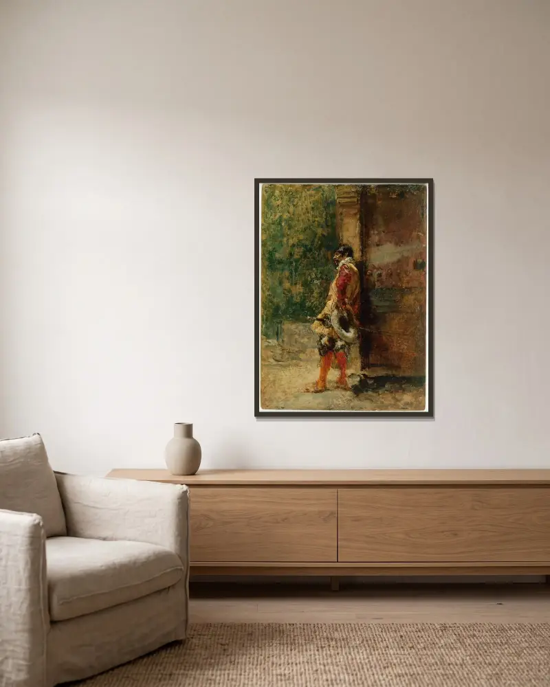 Kavalier von Mariano Fortuny Marsal gerahmt an einer Wand