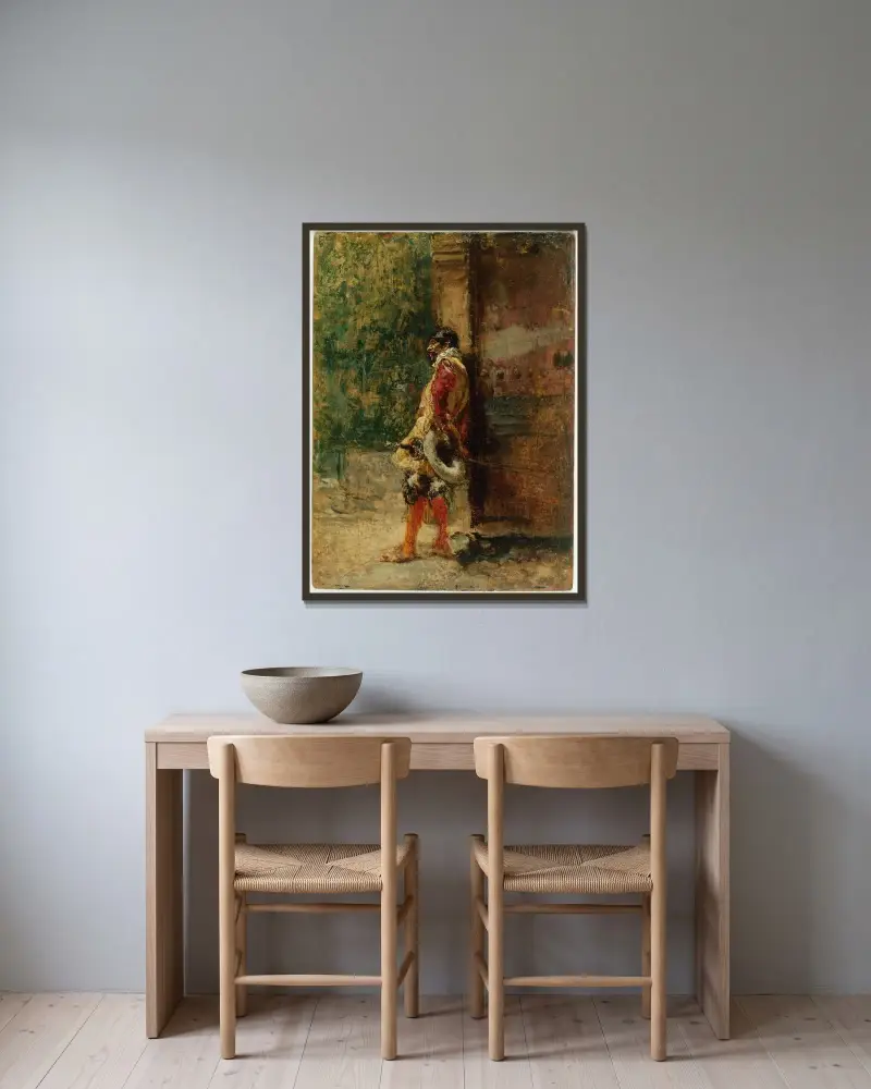 Kavalier von Mariano Fortuny Marsal gerahmt an einer Wand
