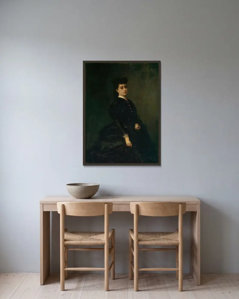 Mirope Savati Gaye av Mariano Fortuny Marsal inramad på en vägg