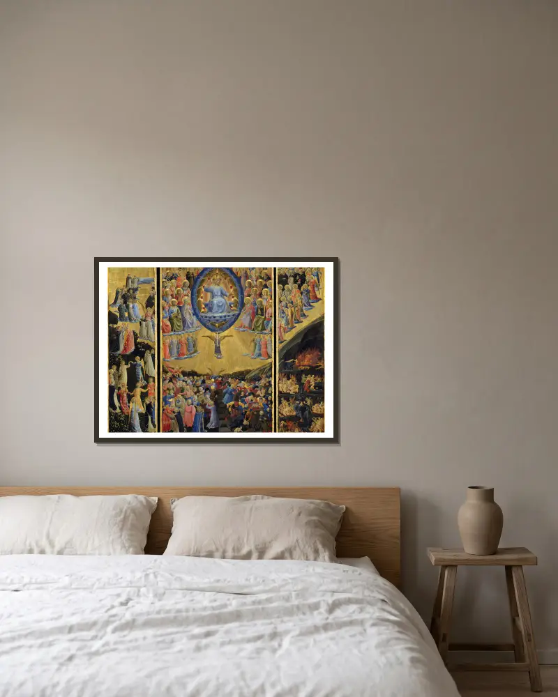 Das Jüngste Gericht von Fra Angelico gerahmt an einer Wand