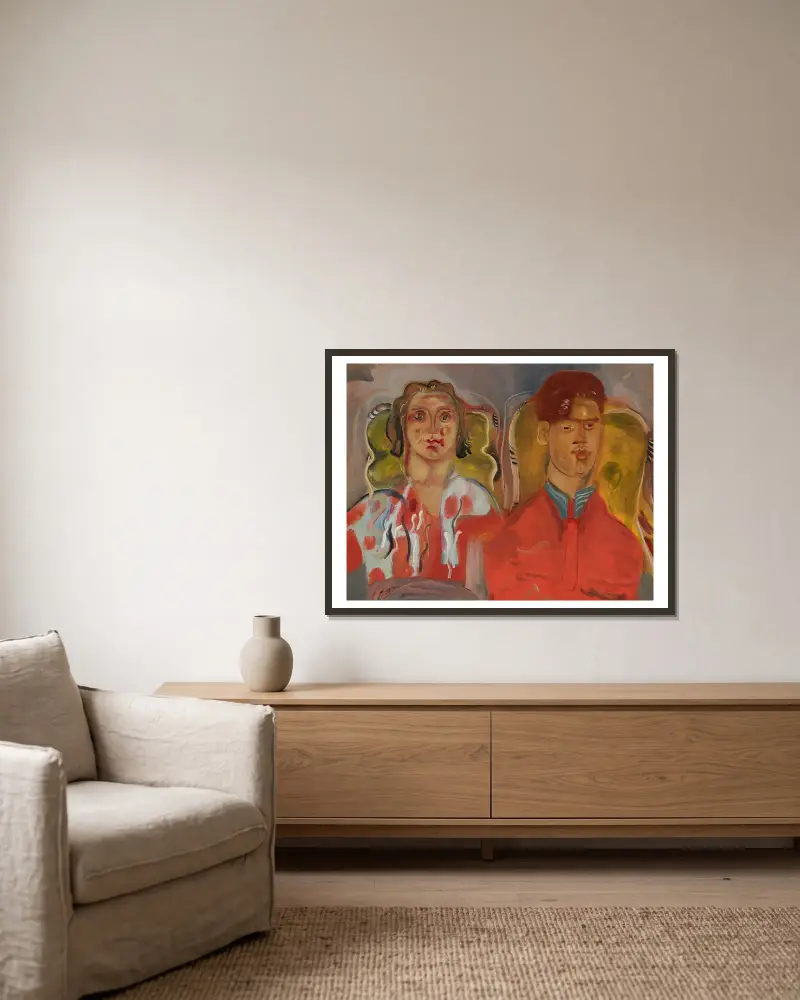 Podwójny portret nr 2 (Katharine i Anthony West), Frances Hodgkins w ramie na ścianie