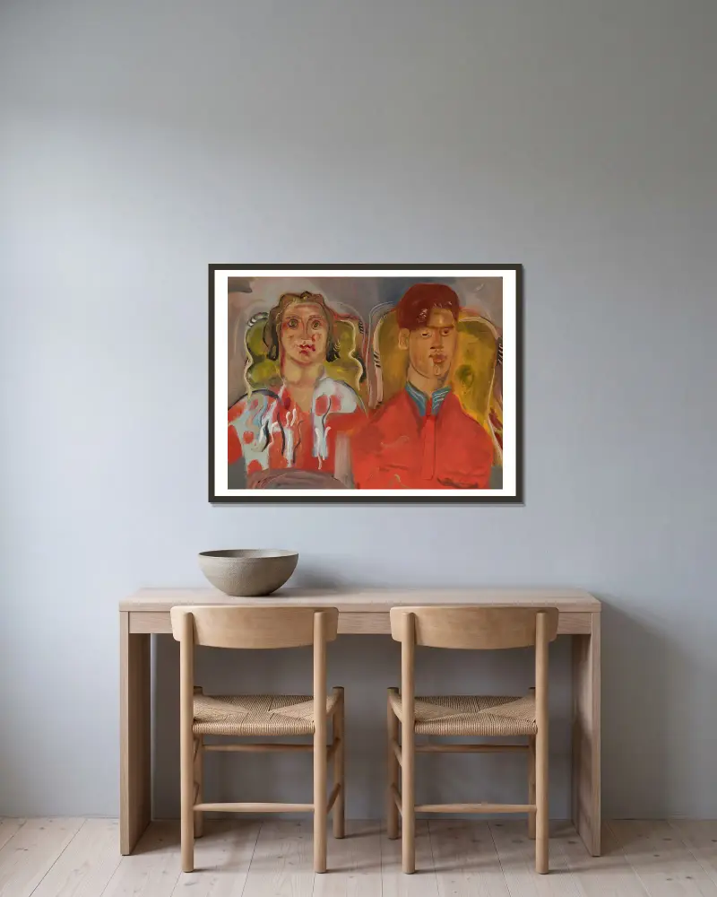 Podwójny portret nr 2 (Katharine i Anthony West), Frances Hodgkins w ramie na ścianie