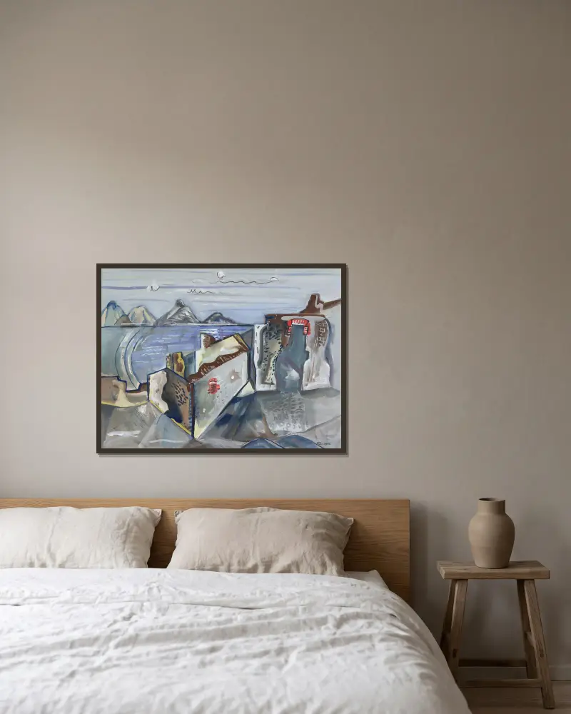 Ruinen von Frances Hodgkins gerahmt an einer Wand