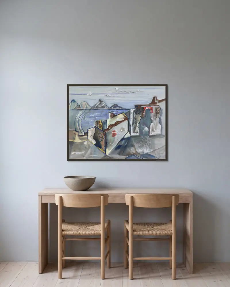 Ruinen von Frances Hodgkins gerahmt an einer Wand