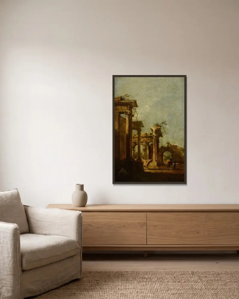 Capriccio, Francesco Guardi v rámu na stěně