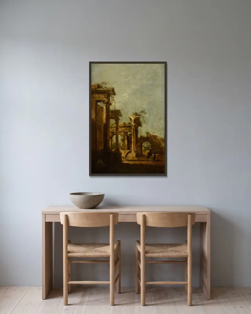 Capriccio, Francesco Guardi v rámu na stěně
