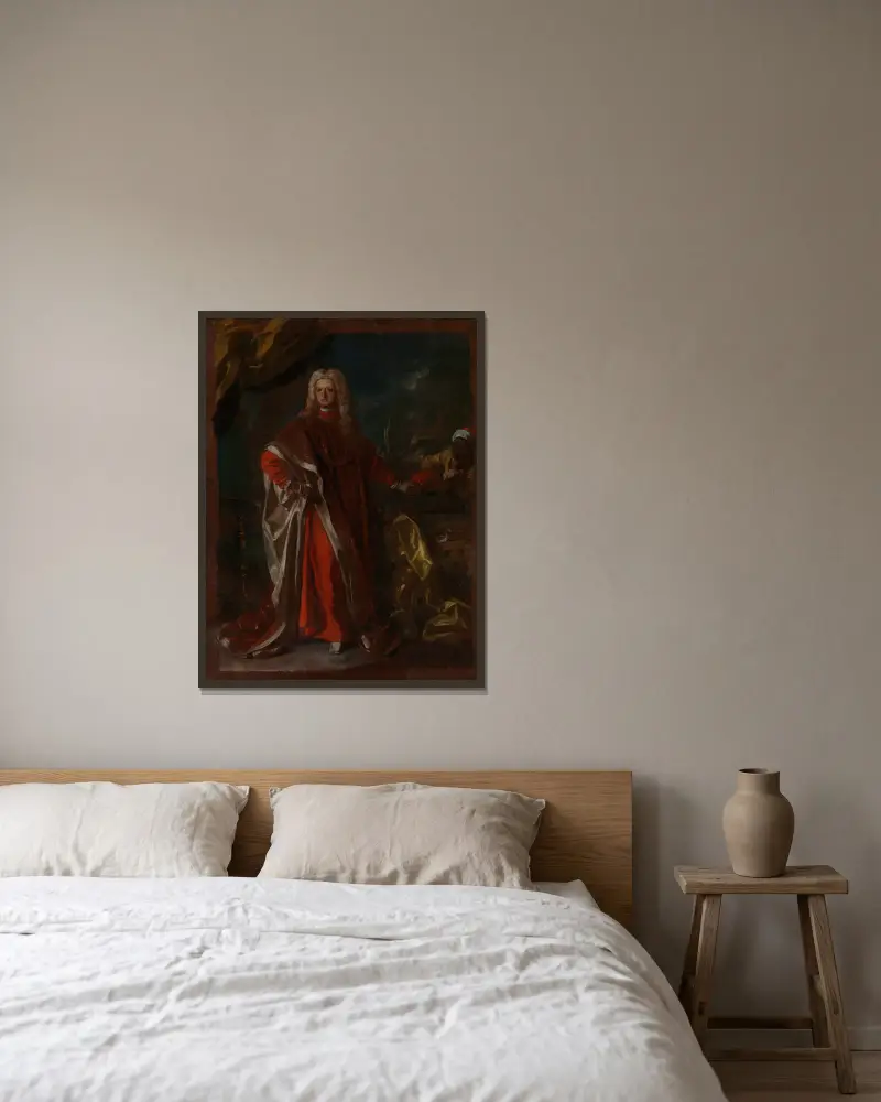 Diego Pignatelli d’Aragona av Francesco Solimena inramad på en vägg