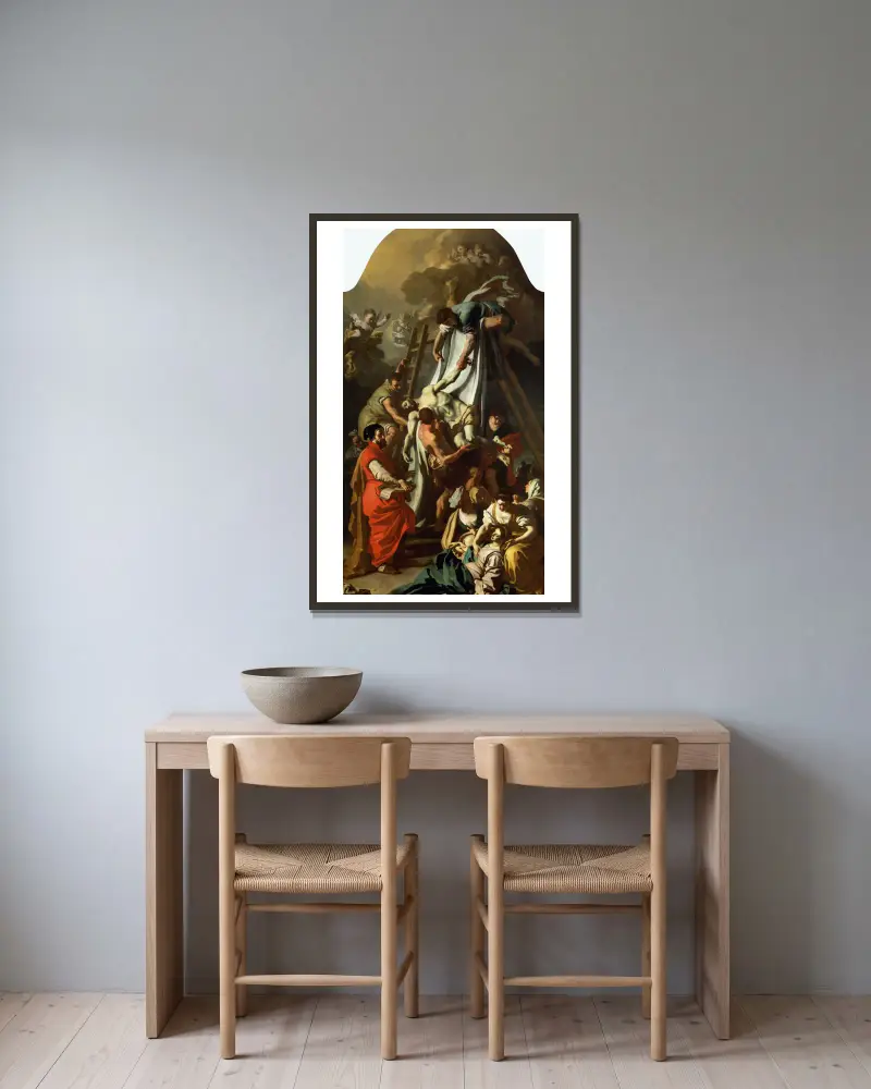 Snímání z kříže, Francesco Solimena v rámu na stěně
