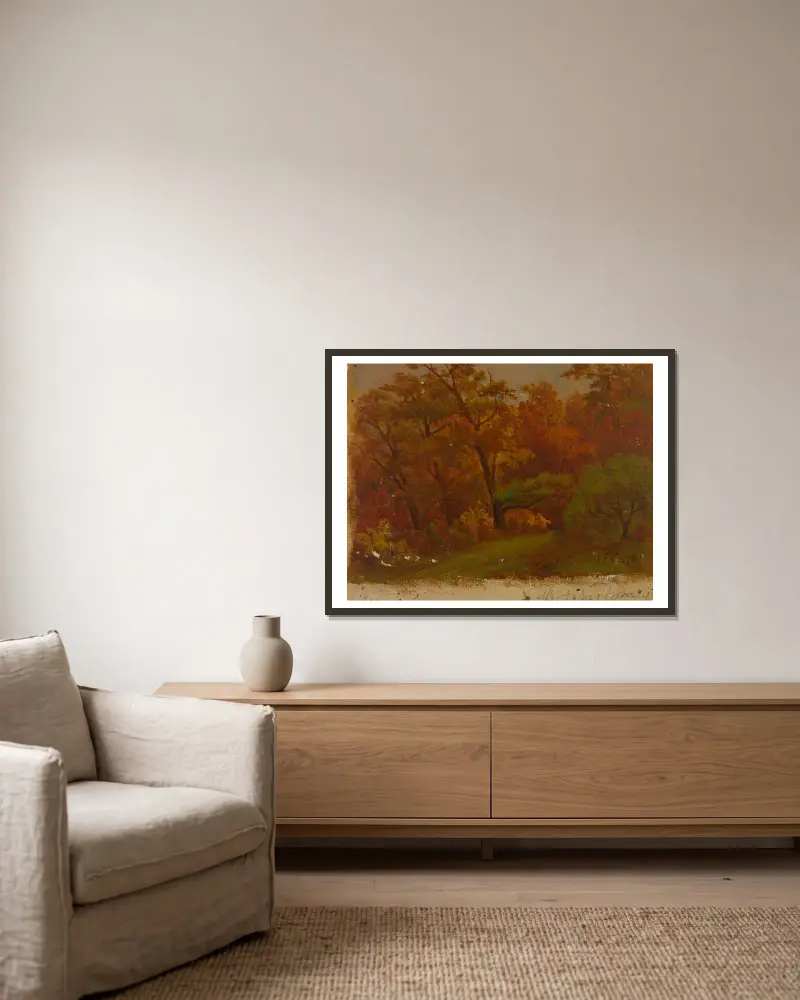 Ohne Titel, 1876 – Nr. 2 von Jasper Francis Cropsey gerahmt an einer Wand