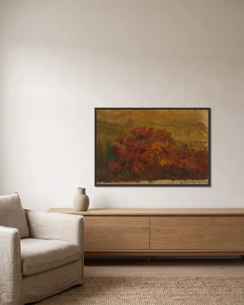 Ohne Titel, 1876 – Nr. 3 von Jasper Francis Cropsey gerahmt an einer Wand