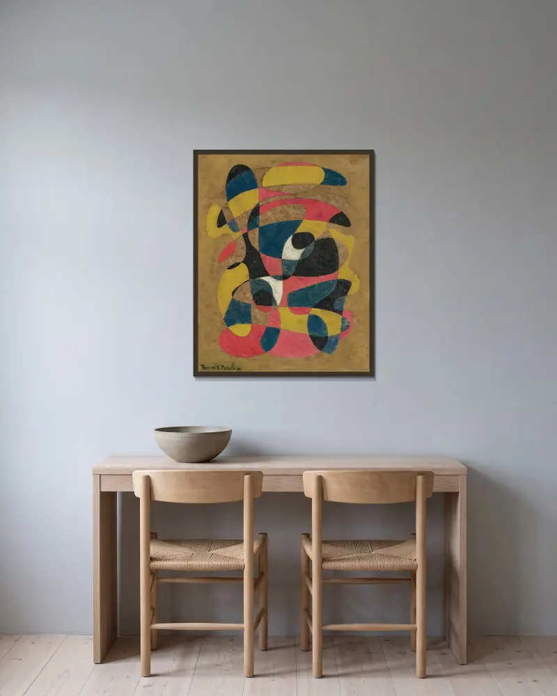Komposition von Francis Picabia gerahmt an einer Wand