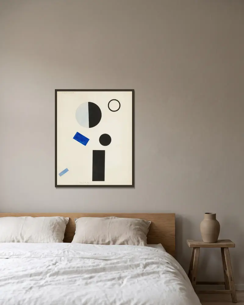 Egouttoir av Francis Picabia inramad på en vägg