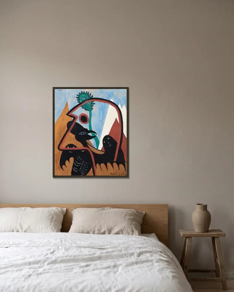 Elim av Francis Picabia inramad på en vägg