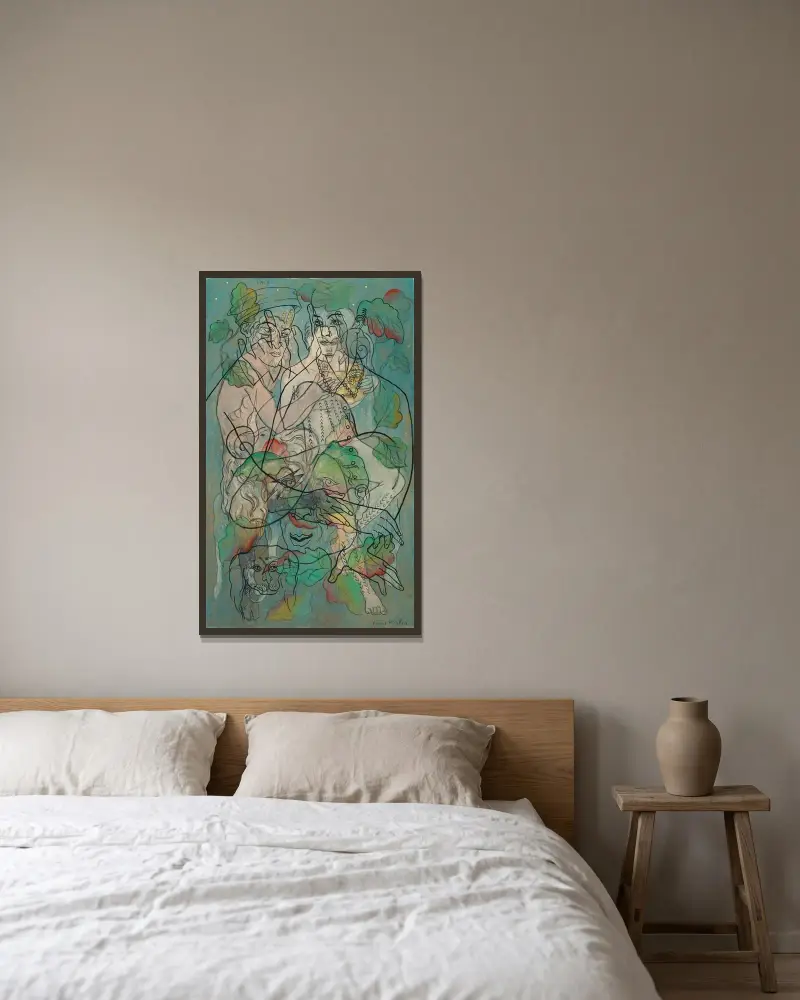 Iris av Francis Picabia inramad på en vägg