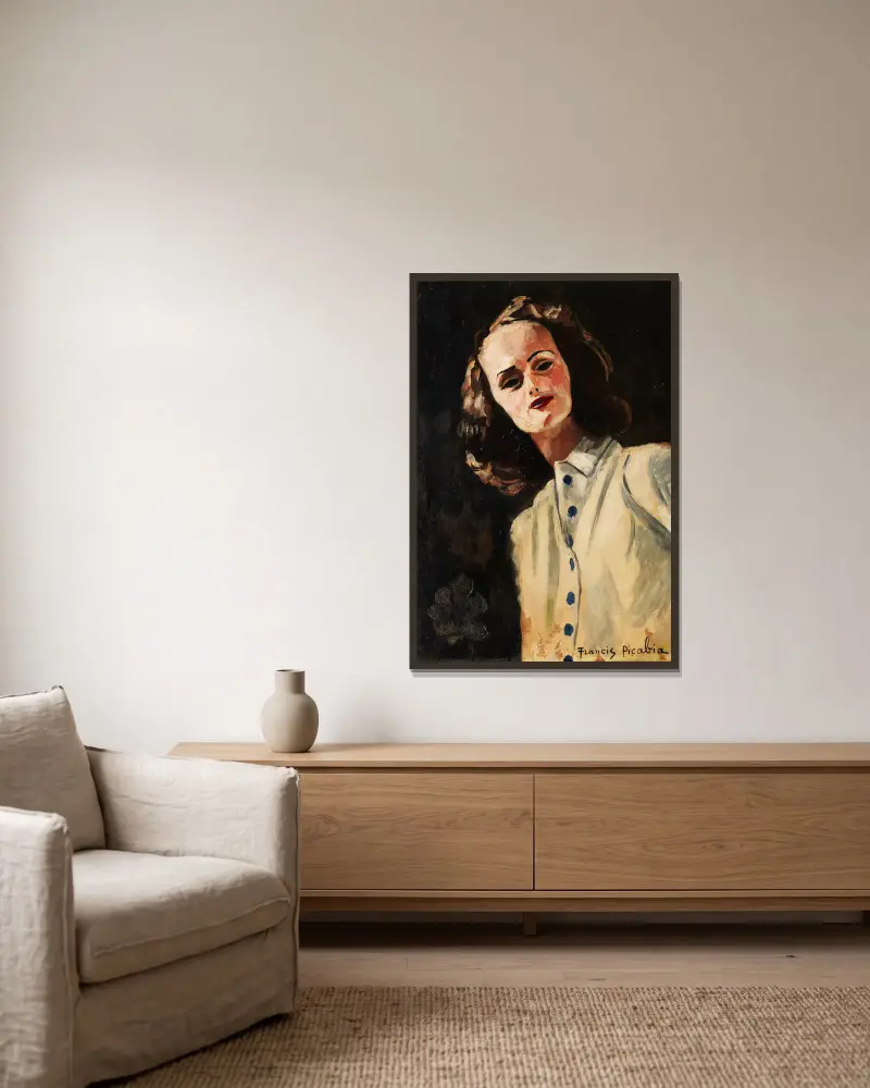 Der Widerstand von Francis Picabia gerahmt an einer Wand