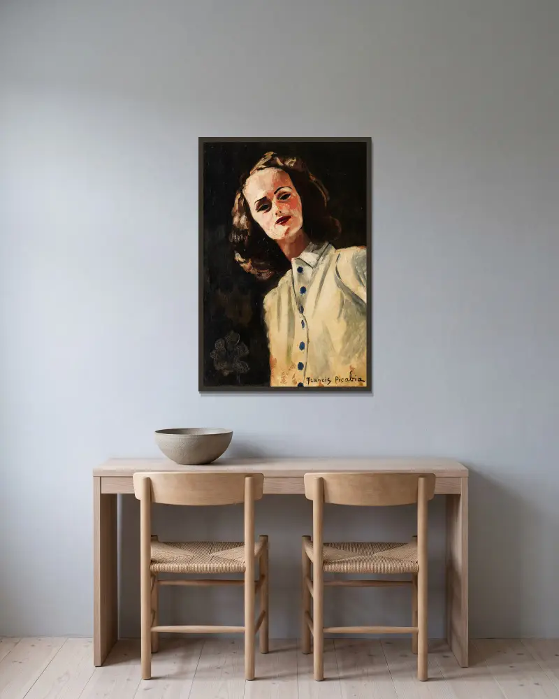 Der Widerstand von Francis Picabia gerahmt an einer Wand