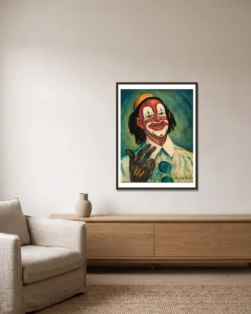Klaun, Francis Picabia w ramie na ścianie