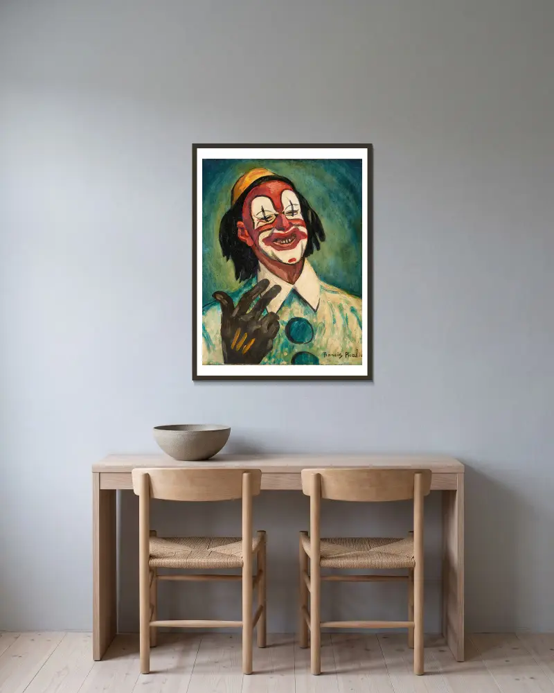 Klaun, Francis Picabia w ramie na ścianie