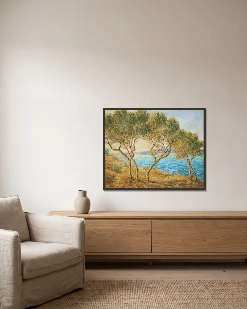 Olivträden, soleffekt i Martigues av Francis Picabia inramad på en vägg