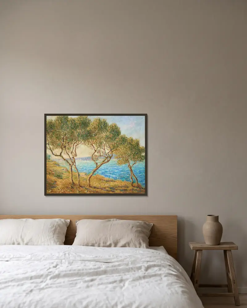 Olivträden, soleffekt i Martigues av Francis Picabia inramad på en vägg