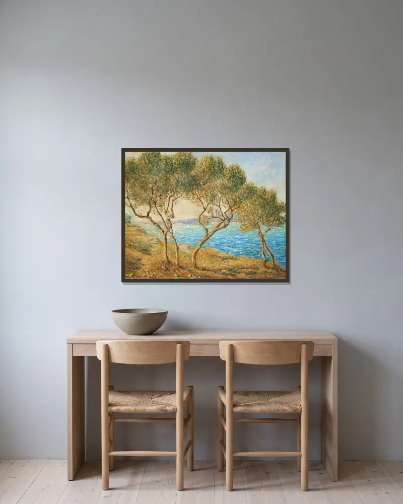Olivträden, soleffekt i Martigues av Francis Picabia inramad på en vägg