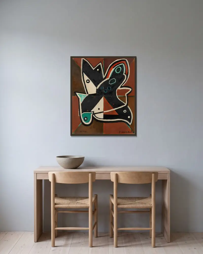 Lu-Li av Francis Picabia inramad på en vägg