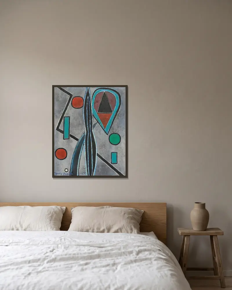 Nu och förr av Francis Picabia inramad på en vägg
