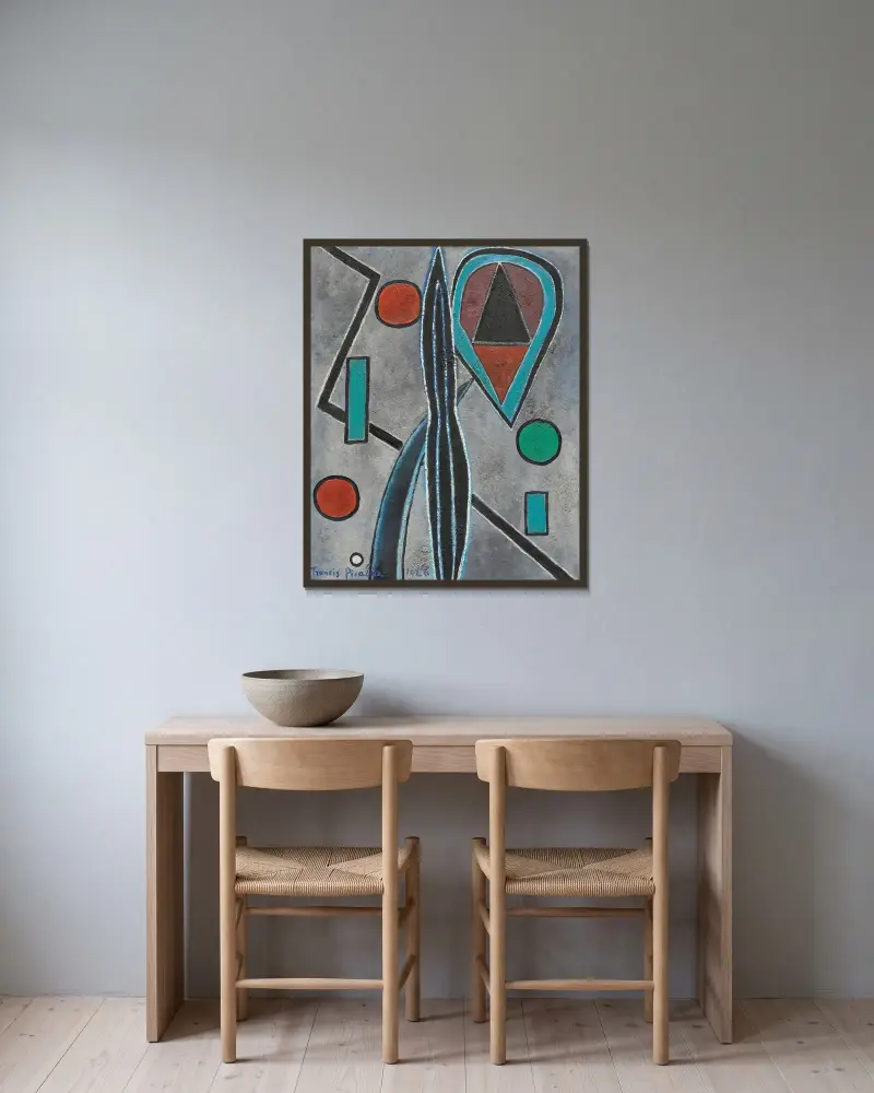 Nu och förr av Francis Picabia inramad på en vägg