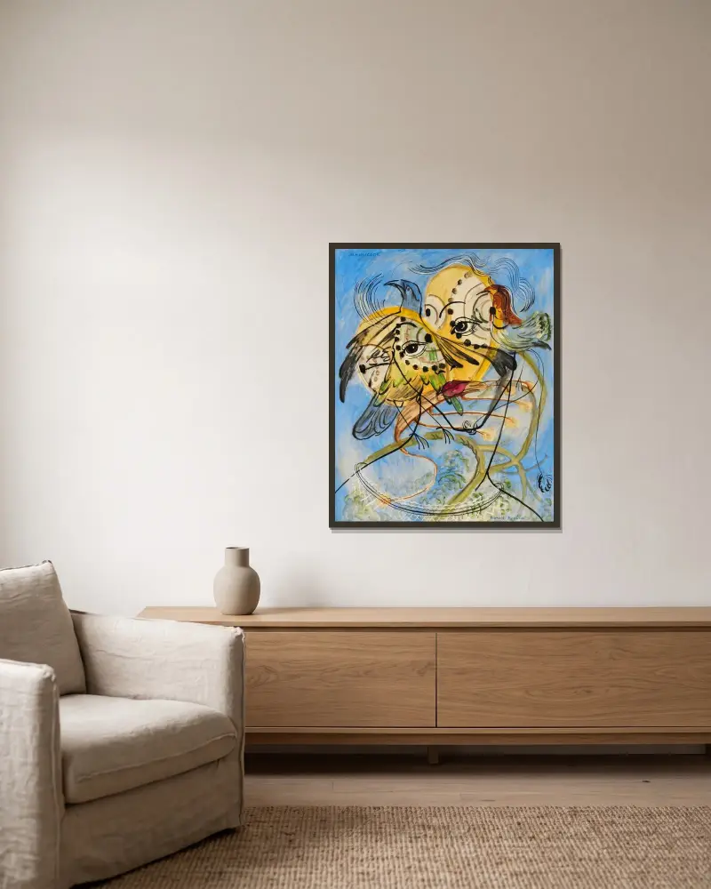 Manucode von Francis Picabia gerahmt an einer Wand
