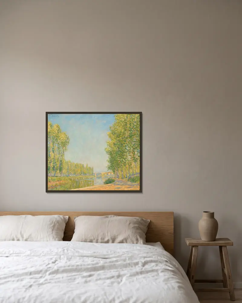 Moret, effet de soleil av Francis Picabia inramad på en vägg