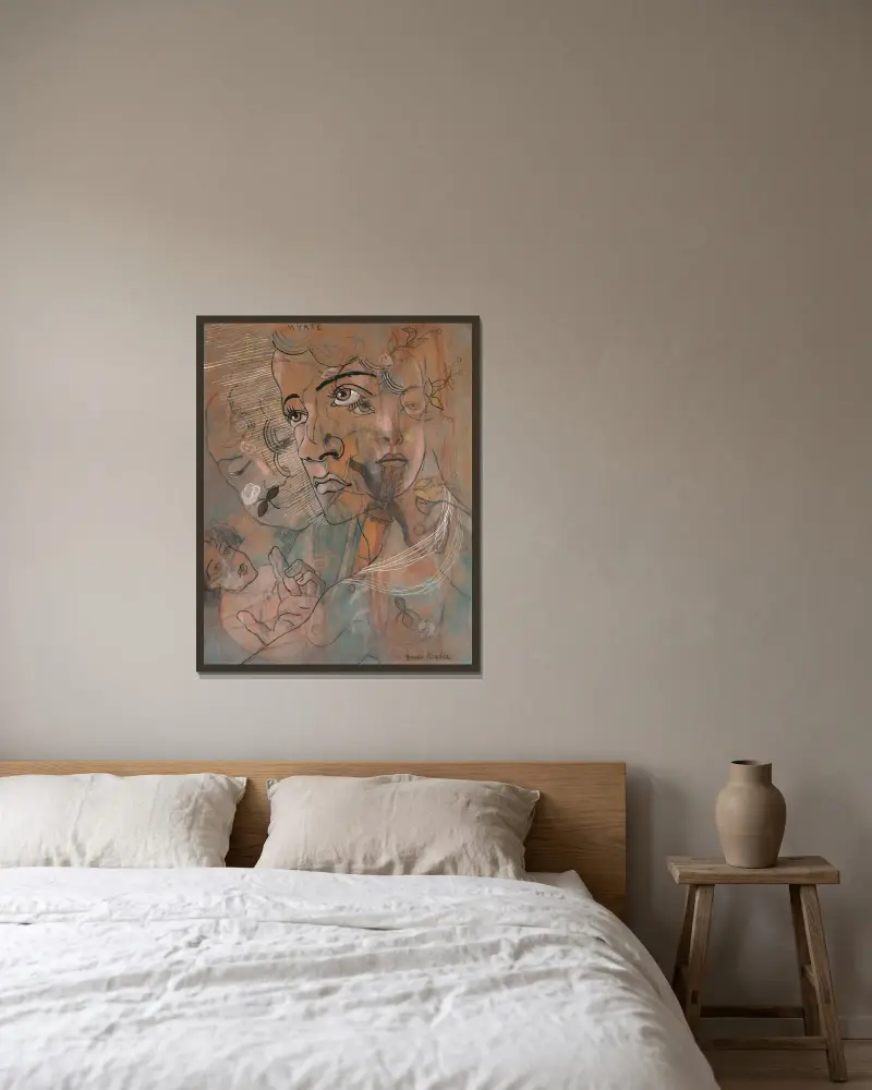 Myrte av Francis Picabia inramad på en vägg