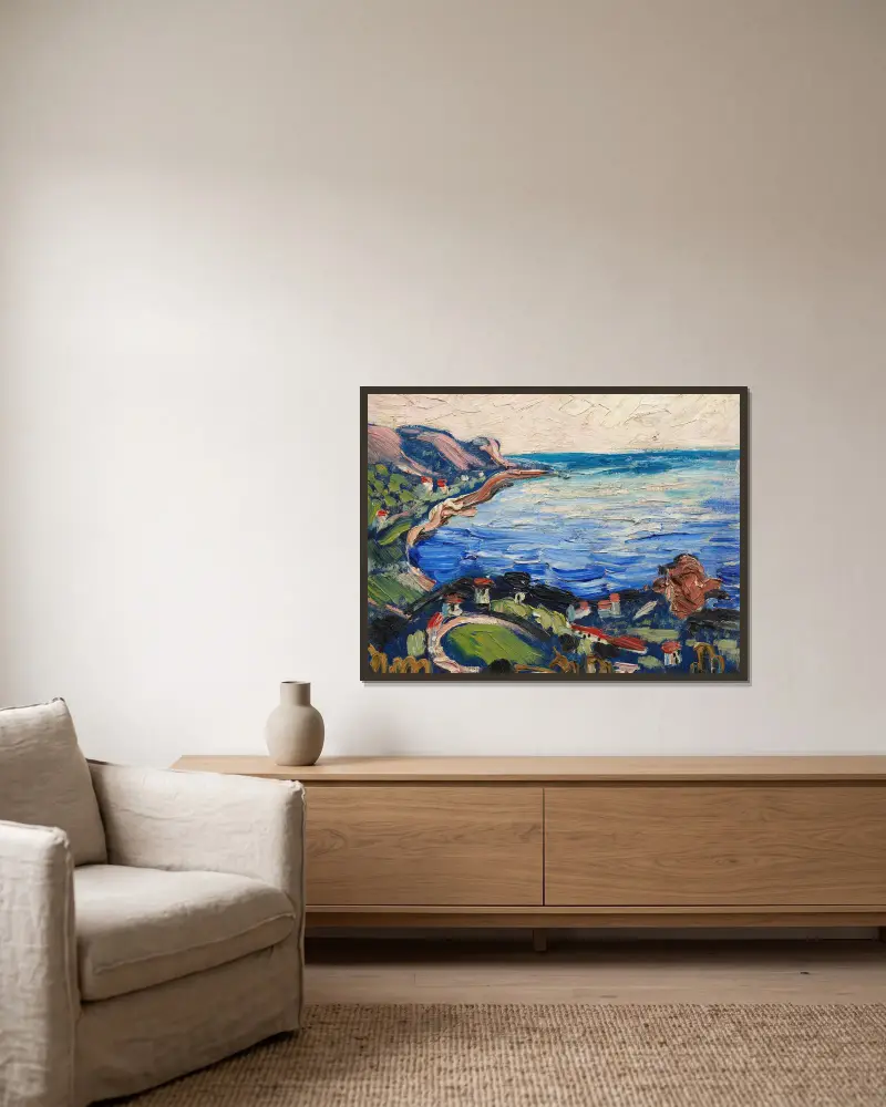 Paysage maritime av Francis Picabia inramad på en vägg