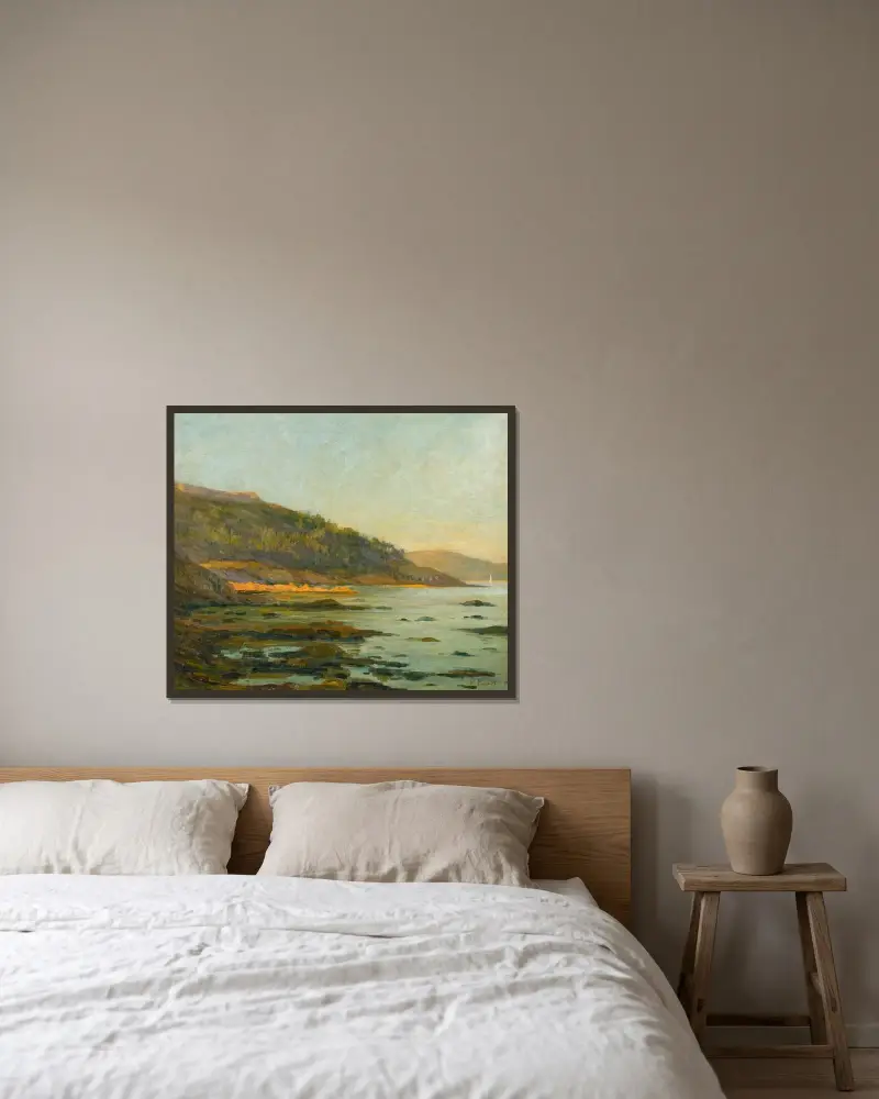 Landskap av Francis Picabia inramad på en vägg