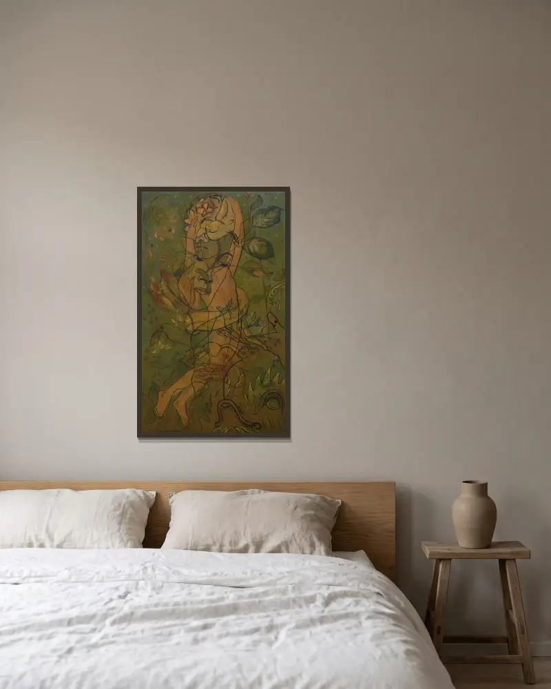 Rubi av Francis Picabia inramad på en vägg