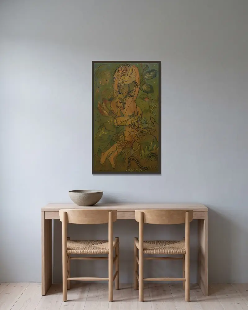 Rubi av Francis Picabia inramad på en vägg