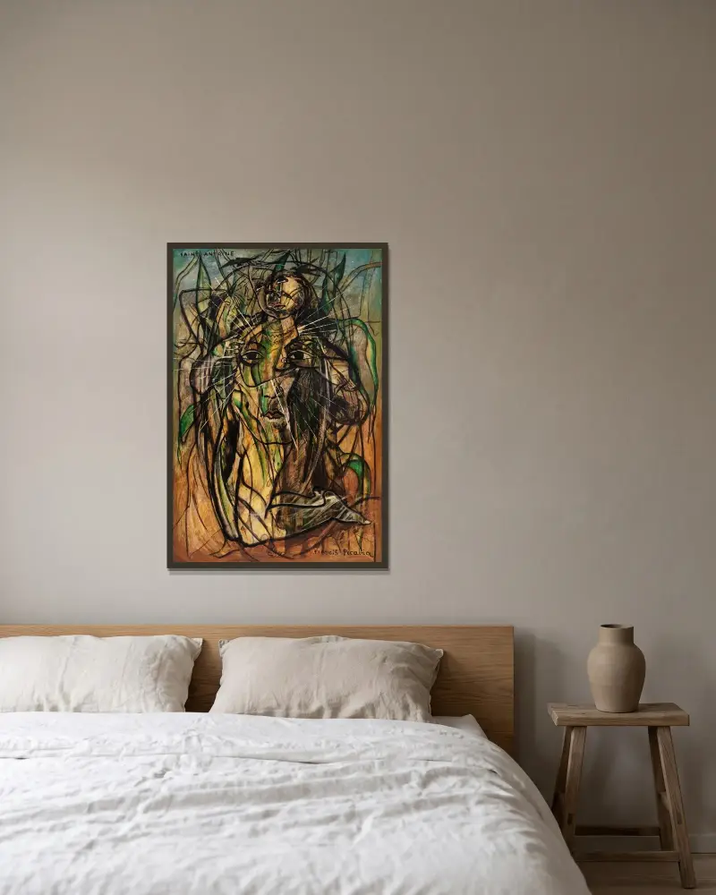 Saint Antoine av Francis Picabia inramad på en vägg