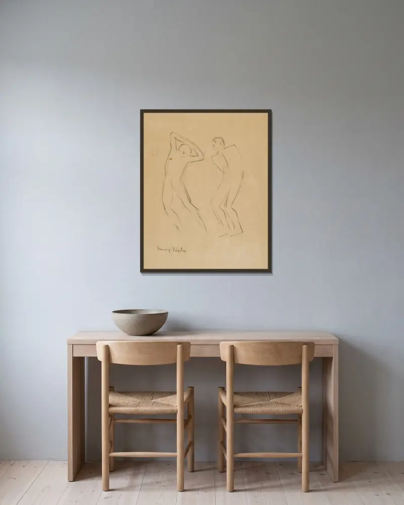 Sans titre av Francis Picabia inramad på en vägg