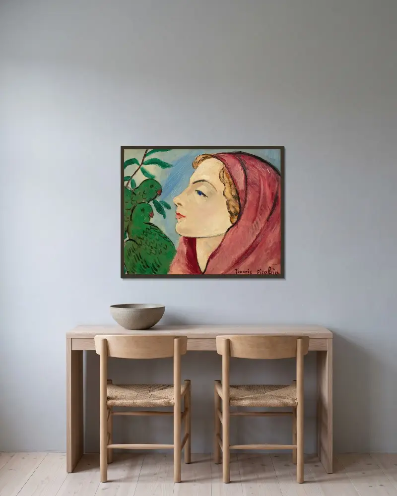 Sans titre (Celli) av Francis Picabia inramad på en vägg
