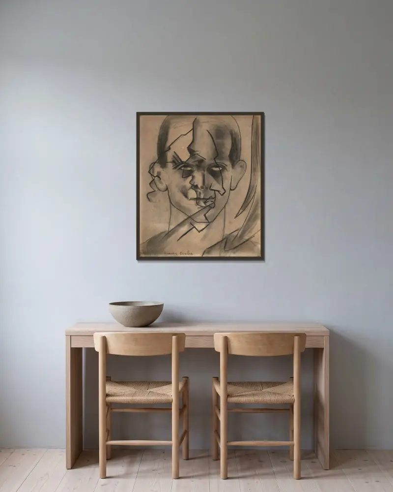 Sans titre av Francis Picabia inramad på en vägg