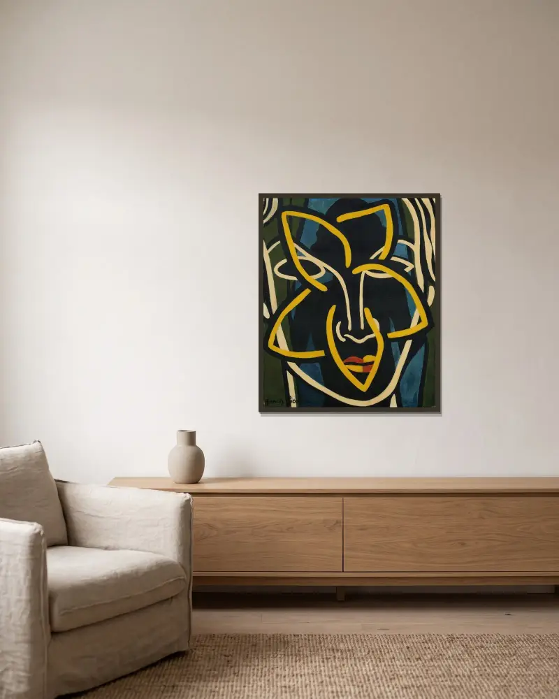 Sans titre av Francis Picabia inramad på en vägg