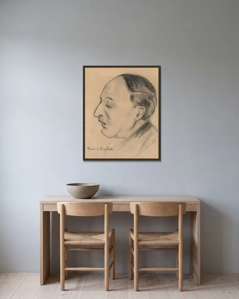 Sans titre (Michel Tony-Révillon) av Francis Picabia inramad på en vägg