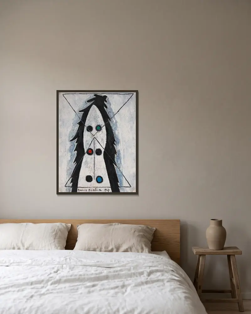 Sans titre av Francis Picabia inramad på en vägg