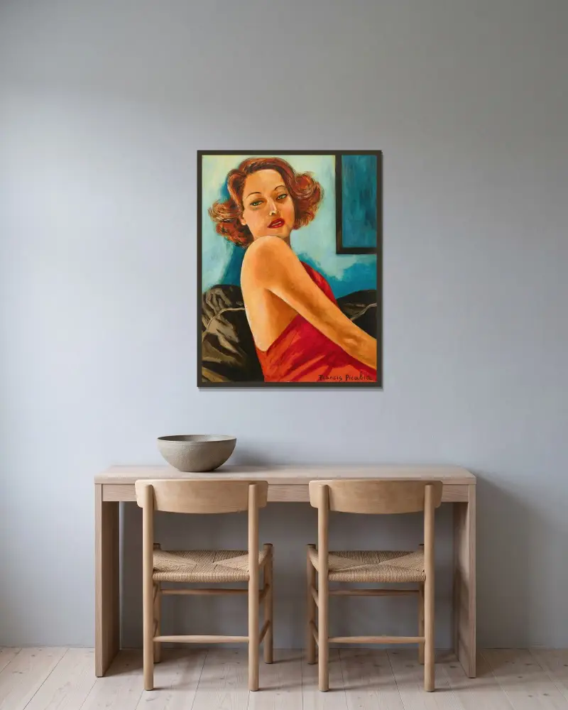 Sans titre av Francis Picabia inramad på en vägg