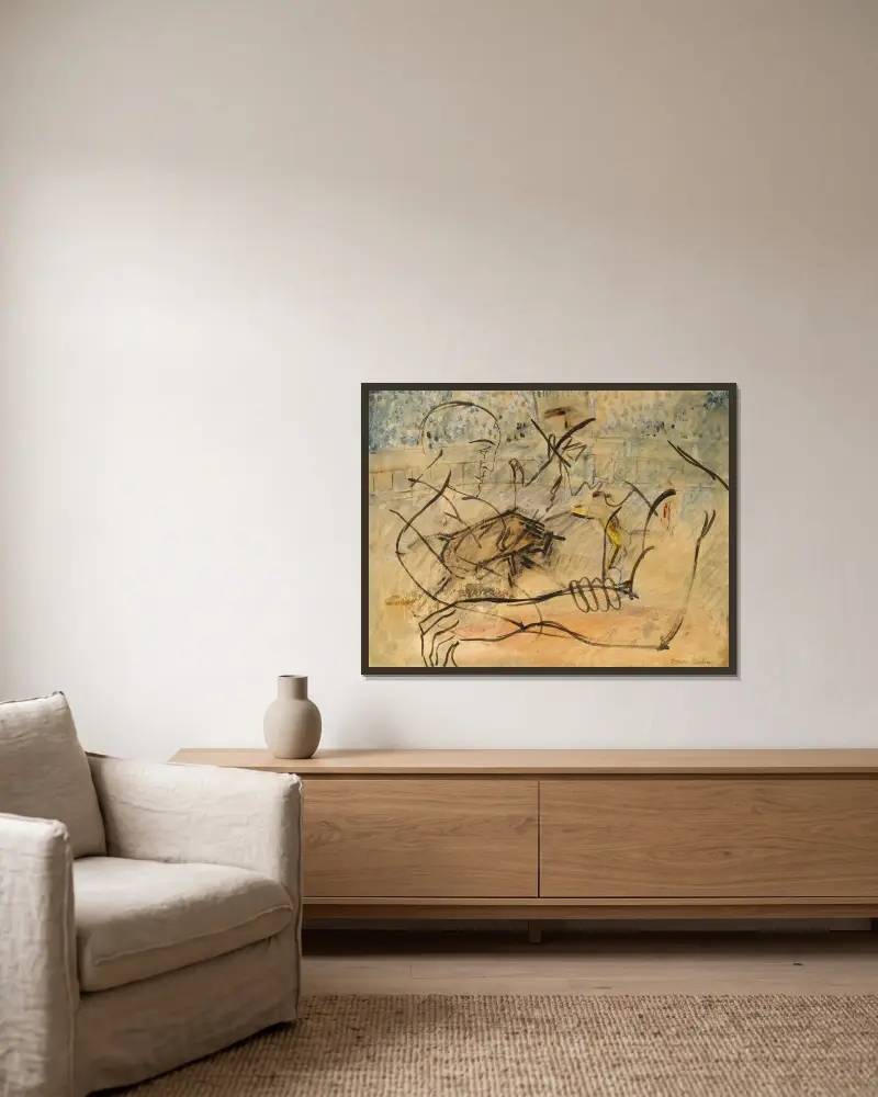 Sans titre av Francis Picabia inramad på en vägg