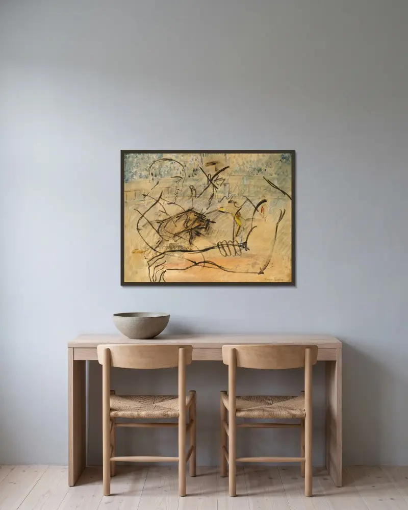 Sans titre av Francis Picabia inramad på en vägg
