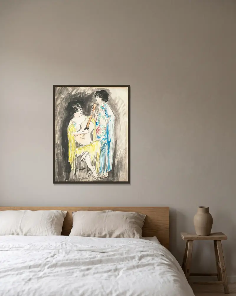 Utan titel (Spanskor) av Francis Picabia inramad på en vägg